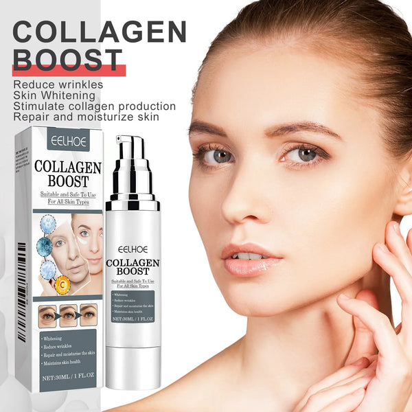 EELHOE Collagen Booster Face Cream Moisturizing Firming Skin Care for Women Reduces Wrinkles Fine Lines Hyaluronic Acid Skincare